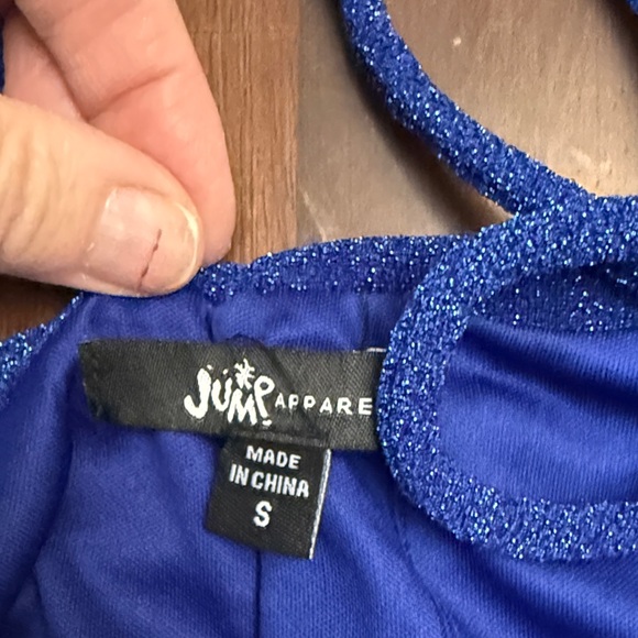 Jump Apparel Blue Ruched Dress - Picture 3 of 4